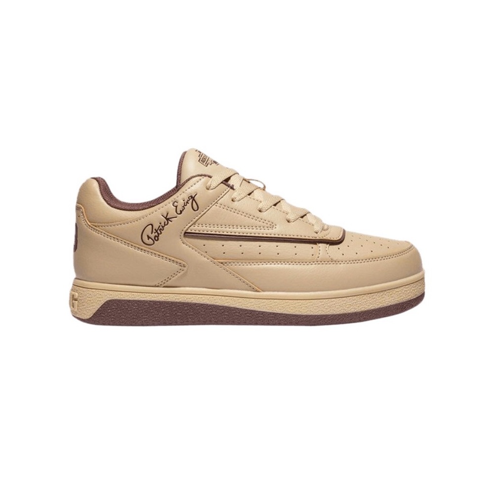 Patrick Ewing Men’s Tan Low-Top Athletic Sneakers